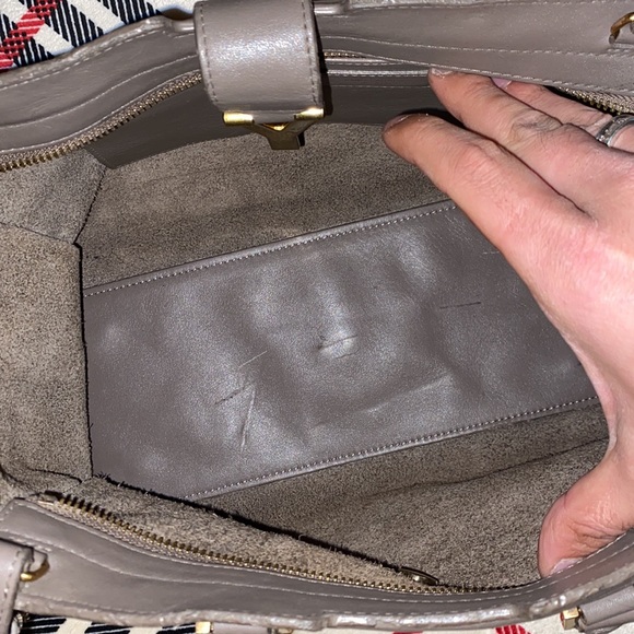 Authentic SAINT LAURENT Calfskin Small Classic Y Cabas Grey - Picture 10 of 11